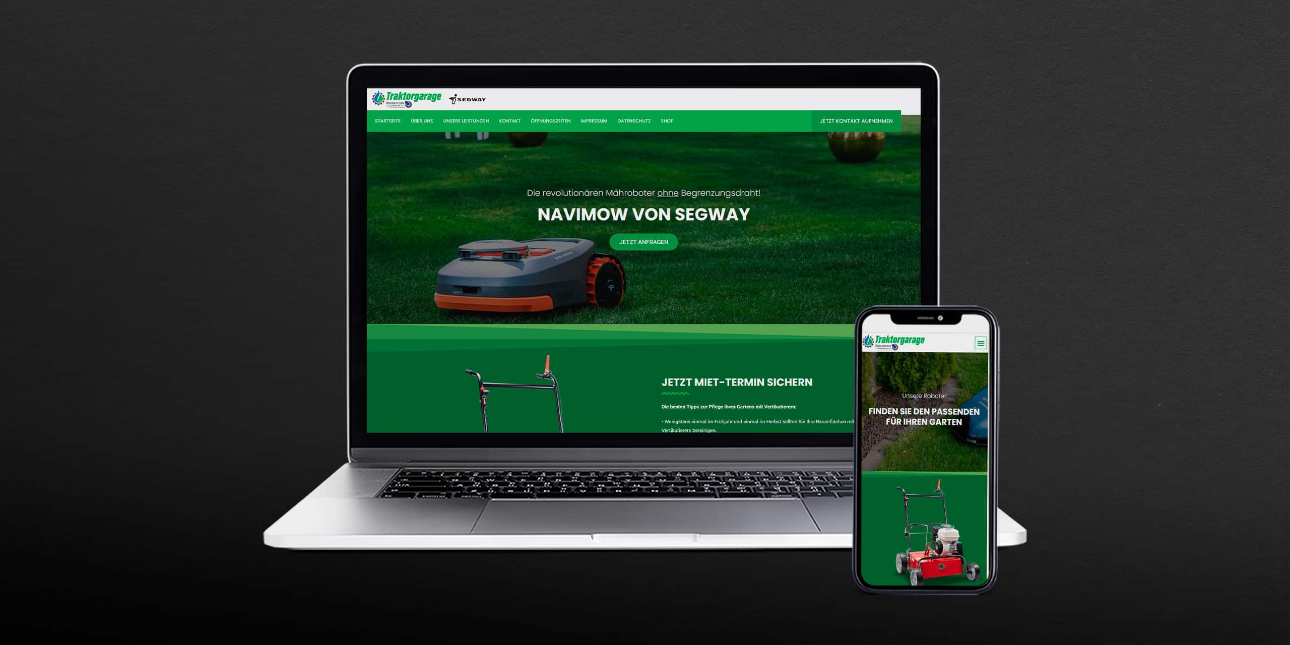 Traktorgarage Projekt New Limit | Online Shop und Website