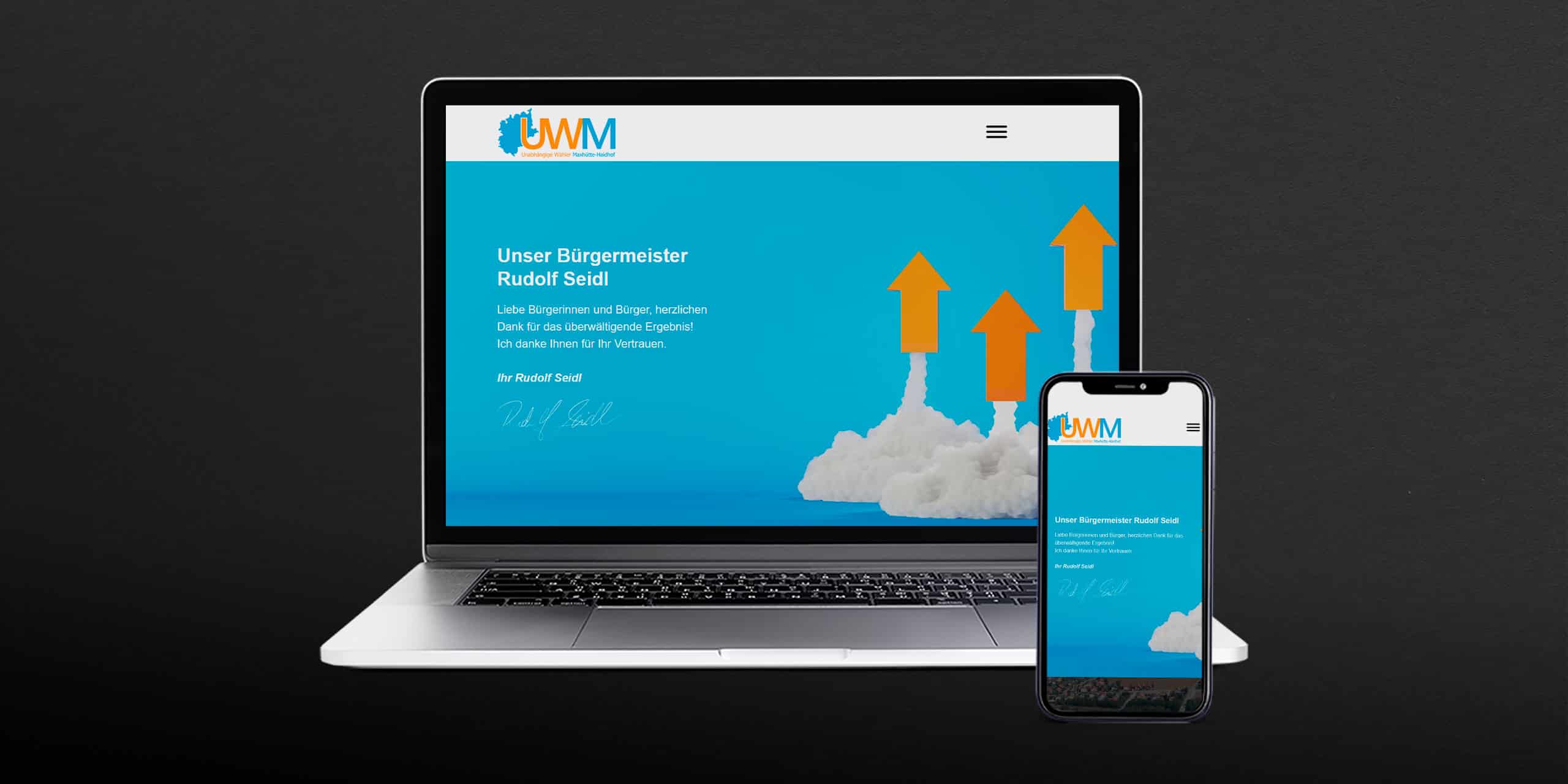 Webdesign für Partei UWM | NEW LIMIT Agentur